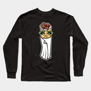 Cute Greek Canadian Donair in a Toga with Ancient Greece Vibes - Donair Long Sleeve T-Shirt